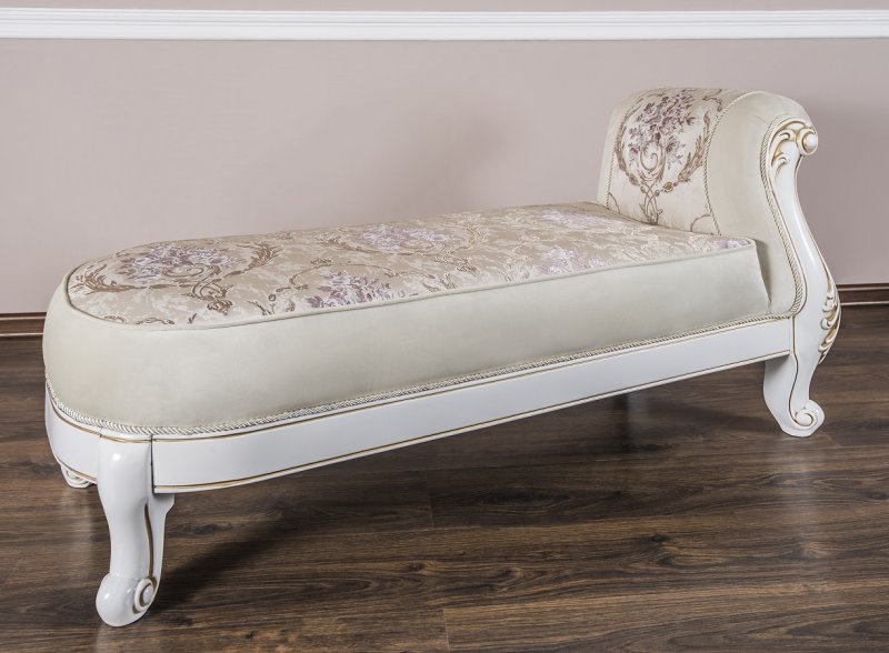 Эра ОТТОМАНКА АЛСУ С ОДНИМ ПОДЛОКОТНИКОМ БЕЛЫЙ ГЛЯНЕЦ