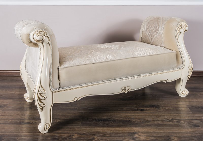 Эра ОТТОМАНКА ДЖОКОНДА С ДВУМЯ ПОДЛОКОТНИКАМИ КРЕМ ГЛЯНЕЦ