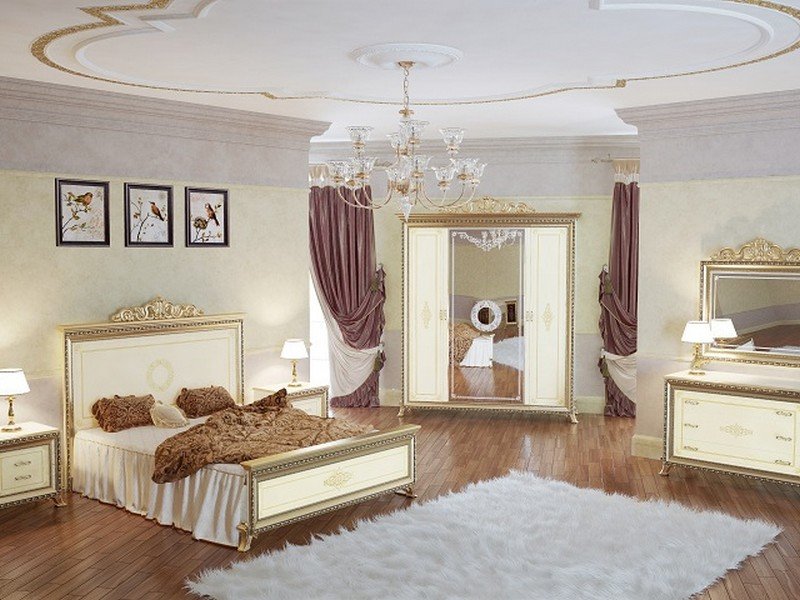 Мэри мебель Комплект 4-х дверный «Версаль» слоновая кость (шелкография)