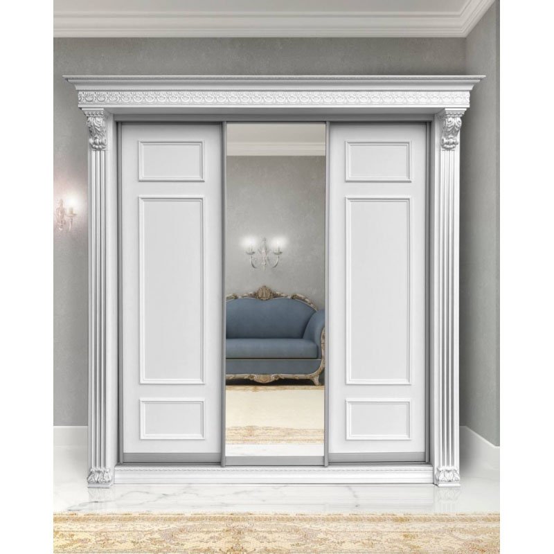 Мэри мебель Шкаф-купе 3-х дверный с зеркалом 3 рамки Ромб 2830 мм